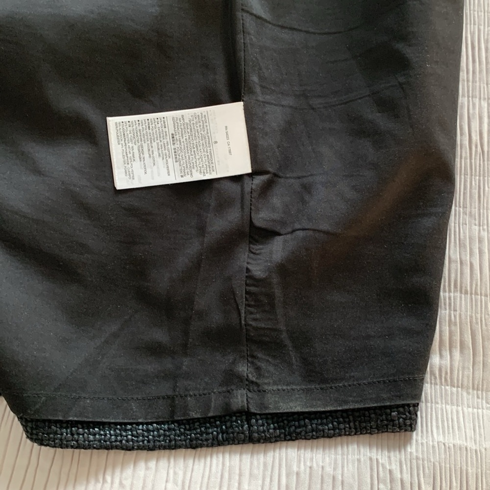 BANANA REPUBLIC Women’s‎ Skirt Black Pebble Textured Leather-Look Sheen Lined 8 - Picture 10 of 15
